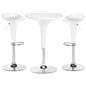 WhiteTrade Show Table & Stool Set for All-Day Comfort