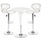 White Trade Show Table and Chairs with Chrome Accents