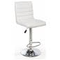 White Gas Lift Chair and Table Set with Cushioned Seats