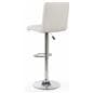 White Gas Lift Chair and Table Set Made with Faux Leather