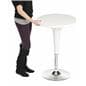 White Gas Lift Chair and Table Set with Semi-Gloss Finish