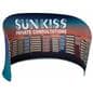 Curved display booth divider wall kit with large backdrop