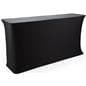 Inline exhibit booth set with black cover for counter