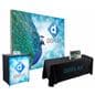 Silicone edge backdrop portable counter and tablecover with 10' trade show booth kit