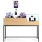 Retail showcase display table in maple finish