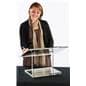 Clear Tabletop Lectern Takes Moments to Build