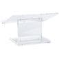 Clear Tabletop Lectern has a 1.25" Book Stop