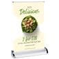 Desktop banner stands with custom printed artwork 
