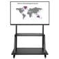 Contemporary mobile TV mount with a sleek black coating 