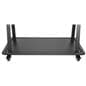 Contemporary mobile TV mount with bottom shelf 