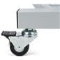 Dual screen tv stand with caster wheels