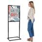 Sign frame with floor standing design and double sided viewing window