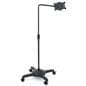 L-arm adjustable tablet holder with wheels can rotate 360 degrees 