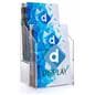 2-Tier custom printed plastic countertop booklet holder