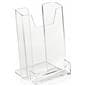 4" Acrylic Customized Brochure Holder with Business Card Pocket