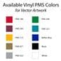 vinyl imprint colors