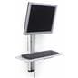 Adjustable Wall Mount Computer Station with Keyboard Tray