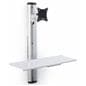 Adjustable Wall Mount Computer Station, Silver Finish