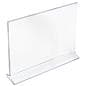 Recycled acrylic tabletop sign holders with clear color style