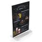 Recycled acrylic tabletop sign holders with quick and easy setup