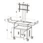 Flat Screen Cart with Hinged Doors
