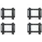 Video wall bracket 2x2 configuration with 4 mounts