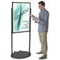 Black 24 x 36 Poster Stand with Wheels & PVC Lens