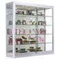 Silver LED Wall Display Case