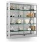 Silver Wall LED Display Cabinet