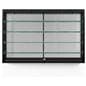 LED wall showcase cabinet with four overhead lights