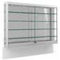 Wall mounted display cabinet with led lights and locking display