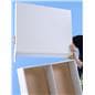 Cardboard Magazine Holder: White Corrugated Cardboard