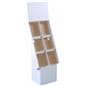 Cardboard Magazine Holder: White Corrugated Cardboard