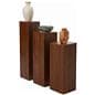 Wood grain pedestals with wood grain finish