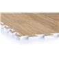 Light Oak Interlocking Wood Floor Mats with Interlocking Edges