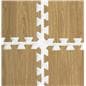 Light Oak Interlocking Wood Floor Mats, (26) 2' x 2' Tiles