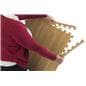 Light Oak Interlocking Wood Floor Mats with Detachable Edges