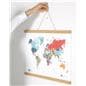 Wood magnetic poster hanger with simple hanging placement style 