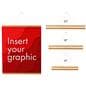 Wood magnetic poster hanger in 14 inch, 18 inch and 22 inch size offerings