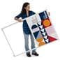 Collapsible multi direction corner signage with lightweight construction