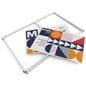 Multi Direction corner signage includes white powder coated frame and 2 personalized graphics in kit 
