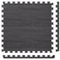 Foam wood flooring with removeable edge trim pieces