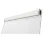 Mobile dry erase board with two sliding clips and clamp for securing  materials