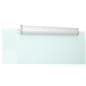 Mobile glass whiteboard with clamp for flipcharts
