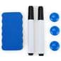 Mobile glass whiteboard with markers, strong magnets and eraser