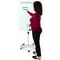 Mobile glass whiteboard with magnetic writing surface