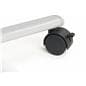 Lockable wheels on rolling whiteboard