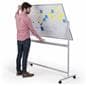 Flippable whiteboard on wheels