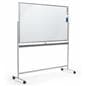 Landscape-oriented whiteboard on wheels