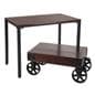 2 tables in a vintage style pipe fixture display set
